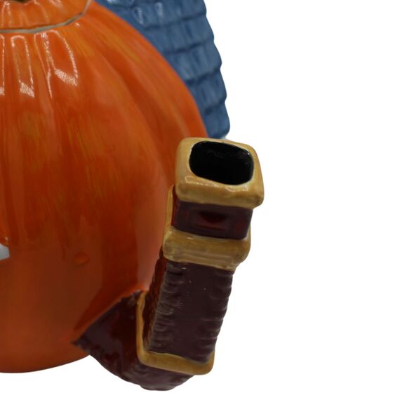 Vintage Teapot Peter Peter Pumpkin Eater Dept 56 Fairy Tale Garden Fall Decor - Picture 4 of 11